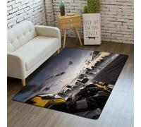 RUILBJM Alfombra Motocicleta 3D, Llama Graffiti Neón Motorcycles Patrón, Adolescentes Sala de Estar Antideslizante Alfombrilla, Balcón Pasillo Suave Decorativa Grande Carpet (Color 8,50x80cm)