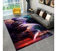 RUILBJM Silla Gamer Alfombra, Juegos Jugador Adolescente Dormitorio Antideslizante Alfombra, Protector Suelo Escritorio, 3D Tornado Huracán Tormenta Sala de Esports Cool Rug (Red,60x90cm)