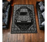 RUILBJM Teppich 3D Auto Motiv Persischer Stil, Antirutsch Waschbar Kurzflor Teppich für Wohnzimmer Schlafzimmer Flur Arbeitszimmer Büro Innenbereich (Color-2,120x160 cm)