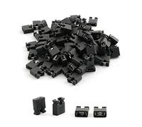RuiLing 200 Unidades 2.54 mm Negro estándar Cabecera Pin Jumper Cap para Disco Duro CD DVD Placa Base Arduino DIY Accesorios, Bloque de conexión Corta Circuito Placa Shunts Cortocircuito Cap