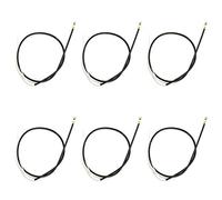 RuiLing paquete de 6 antenas receptor 2.4 G con puerto de generación IPEX4 RF113 cable plateado 5.9 pulgadas para Frsky, Futaba, JR, Hitec, Flysky y receptor RX naranja y mando a distancia