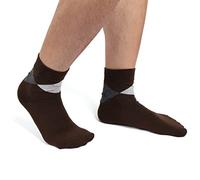 Ruilogod 1 par de impresiones Argyle Hidratante agrietado Gel Calcetines de talón Color de café para hombres (id: b52 39e 3f9 e68 643