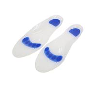 Ruilogod 1 par XL Tamaño Silicone Unisex Comfort Pies Soporte Pads Fatiga Zapatos de alivio Plantilla