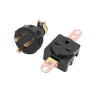 Ruilogod 1 Set 950 Socket AC 250V 15A 3 Terminales Tornillo Bloqueador de bloqueo Generador