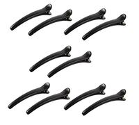 Ruilogod 10 unids primavera cargado diente pasador peinado DIY fabricante pato pinzas de pelo negro (id:c4 ba2 d1 8d8 dc7