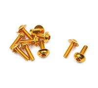 Ruilogod 10 unids Universal 6mm DIA GOLD TONE DE TONO DE PAGO HEXAGO TORNILLO TORNILLO HEX PARA LA MOTORICIO