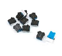 Ruilogod 10pcs Teléfono Reparación Piezas Azul blancopuro Plástico 6 Pines Off Scutter