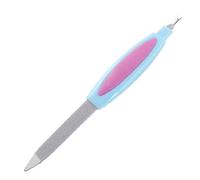 Ruilogod 2 en 1 Twent Cuticle Trimmer Nail Archimation Herramienta azul rosa
