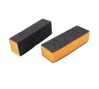 Ruilogod 2 PCS Black Oange Retangle 4 Way Shiner Buffer Landing Block Nail File
