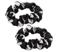 Ruilogod 2 PCS blancopuro Bowtie Pattern Bandas Elásticas Playos Panaleros Black For Ladies