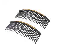 Ruilogod 2 PCS Lady Lady Gold Tone Paillette Drak Marrón Peine Peine Peine CLIP