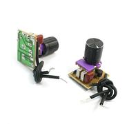 Ruilogod 2 unids 1-3A 220V Tabla Bombilla Dimmer Control Mini interruptor de atenuación Negro