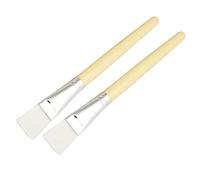 Ruilogod 2 unids amarillo agarre de madera cerdas de nylon facial barro cepillo 18,5 cm (id:10 ce5 99 906 9e3