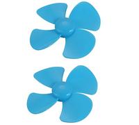 Ruilogod 2 unids plástico 4 paletas hélice 100 mm Dia Azul para Bricolaje RC Aeroplano Juguete