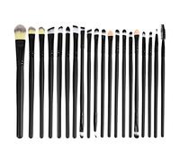 Ruilogod 20 brochas cosméticas Black Lady Beauty para polvo facial, sombra de ojos, colorete, herramienta (id: cd7 92c e40 e88 bc7