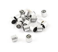 Ruilogod 20 Piezas de Condensador electret Mic Cápsula de 6 mm x 5,5 mm para PC MP3 del teléfono