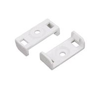 Ruilogod 2pcs T5 LED Lámpara Lámpara de plástico Fija Strip de Luz Fijación Soporte de montaje blancopuro