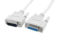 Ruilogod 3.4m Longitud DB15 15 PIN Macho a hembra Cable de extensión de puerto serie