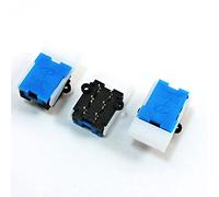 Ruilogod 3 PCS Rectángulo de plástico 6pins Teléfono Teléfono Interruptores blancopuro Azul