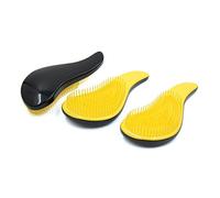 Ruilogod 3 UNIDS AMARILLO PLÁSTICO MAGICA MÁS Masaj DE Masaj DE Masaj DE Masaj Tangle KNOT PEIN Herramienta de peluquería