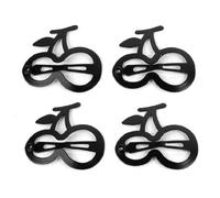Ruilogod 4 unids DIY Hairdo negro metal cereza forma arco pinzas para el pelo para las señoras (id:b5 1c2 32 78e bea
