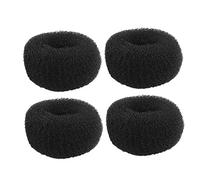 Ruilogod 4 unids señora negro estilo de pelo fabricante accesorio herramienta cola de caballo moño donut horquillas clip (id:2f 5b4 21 fe5 e33