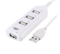 Ruilogod 480Mbps 4-Port High Speed USB 2.0 Hub Splitter Adaptador blancopuro