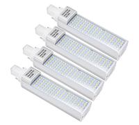Ruilogod 4pcs G24 G24D PL-C Lámpara PL 2P 11W LED BOMBLE GURANTE GURANTE blancopuro 6000K, reemplazo de lámpara fluorescente compacta CFL, con cubierta clara