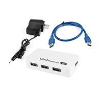 Ruilogod 54 cm 21 "Cable Hi-Speed 4 Puertos USB 3.0 Hub White para computadora PC