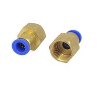Ruilogod 8mm tubo 15mm hembra neumático conector de ajuste rápido 2pcs