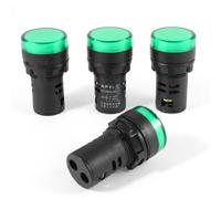 Ruilogod AC 380V INDICADOR INDUSTRIAL Lámpara piloto 22 mm Hilo 4 PCS Luz verde