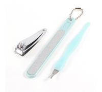 Ruilogod Archivo azul claro Clipper Clipper Cuticle Trimmer Manicure Beauty Tool Set 3 en 1