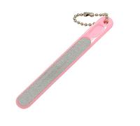 Ruilogod Archivo de cuidado de uñas de belleza rosa Implementos cosméticos llavero