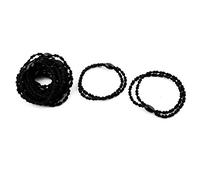 Ruilogod Banda elástica de goma para el pelo para niñas, 10 unidades, color negro (id: 2d1 6ea 011 6f6 053)