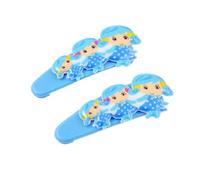 Ruilogod Blue Three Beauty Children Design Hair Clips Barrettes 2 unids para niñas señoras (id:3e abc e7 09e 3f6