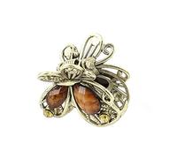 Ruilogod Bronce tono mariposa plástico clip clip clip pinza marrón (id:50 dba 11 bec 212