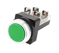 Ruilogod CA 250V 6A 29mm THRENCE DPST 1NO 1NC Panel Interruptor de pulsador momentáneo
