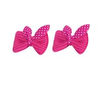 Ruilogod Childern Fucsia White Dots Pattern Bowknot cocodrilo clip para el pelo clips 2 unids (id:a1 8d9 de 1ec ede
