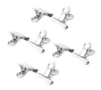 Ruilogod Clips de Cheque de Toalla de Ropa de Metal 8 PCS Tono de Plata