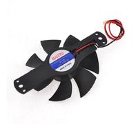 Ruilogod Cocina de inducción Pieza de repuesto Plástico 7 Hoja Fan de enfriamiento sin escobillas Negro DC 18V