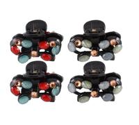 Ruilogod Colorido Rhinestone Decoración Mariposa Forma Plástico Pelo Garra Clip 4 Unids (id:cc 344 a6 455 3da