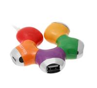 Ruilogod Colorido USB 2.0 HI-Speed 4 Port HUB para LOPTOP/PC