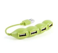 Ruilogod Cuaderno portátil de 480 mbs 500GB USB 2.0 Publicidad en Forma de 4 Puertos Hub Green