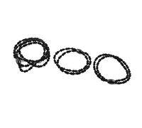 Ruilogod Cuerda elástica de goma para el pelo para mujer, 4 unidades, color negro (id: 13a 03e 133 2d2 6a7)