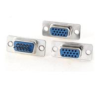 Ruilogod DB-15 3 Macho a hembra Conector de montaje D-Sub PCB 3 PCS