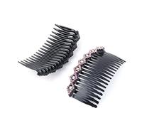 Ruilogod Decoración de diamantes de imitación de plástico para mujer Peinado Peinado Clip Diapositiva Horizales Luz Púrpura 2 unids (id: 35d a06 2b5 1bb 59e