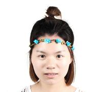 Ruilogod Diadema ajustable con diseño de rosas para mujer, diseño de flores, color azul maya (id: ecb d6a 8db cb7 e81)