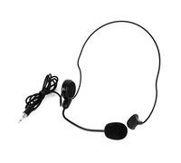 Ruilogod Etapa Teatro Tablet Desktop PC TV Gaming Gaming Portátil Diadema Delgada 3.5mm Mono Connector 1m 3.3ft Cable Auriculares Micrófono Negro