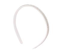 Ruilogod Faux Rhinestone Ornamento Mujeres Dientes dentro de Diadema Hairband Pelo Hoop blancopuro (id: 916 825 963 3f6 8e9