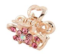 Ruilogod Flequillo de metal con incrustaciones de diamantes de imitación para mujer, 6 mini pinzas multicolor (id: 017 f97 532 1aa 442